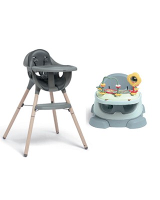Baby Bug Bluebell with Scandi Grey Juice Highchair Highchair